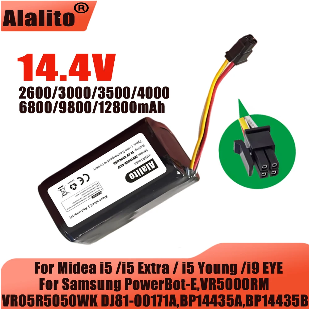 For Midea i5 Young Extra i9 EYE i50pro Robot Vacuum Cleaner Battery BP14435A DJ81-00171A
For Midea i5 Young Extra i9 EYE i50pro Robot Vacuum Cleaner Battery BP14435A DJ81-00171A