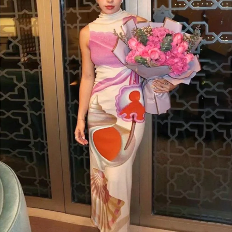 European and Style Printed Half Turtleneck Slim Sleeveless Dress Spring Design Vest for Women
European and Style Printed Half Turtleneck Slim Sleeveless Dress Spring Design Vest for Women