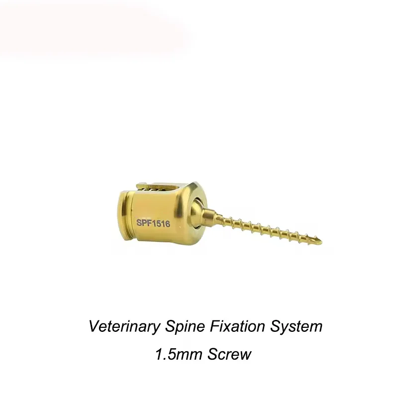 1.5mm pedicle screw Veterinary Spine Fixation System veterinary orthopedic equipments instruments
1.5mm pedicle screw Veterinary Spine Fixation System veterinary orthopedic equipments instruments
