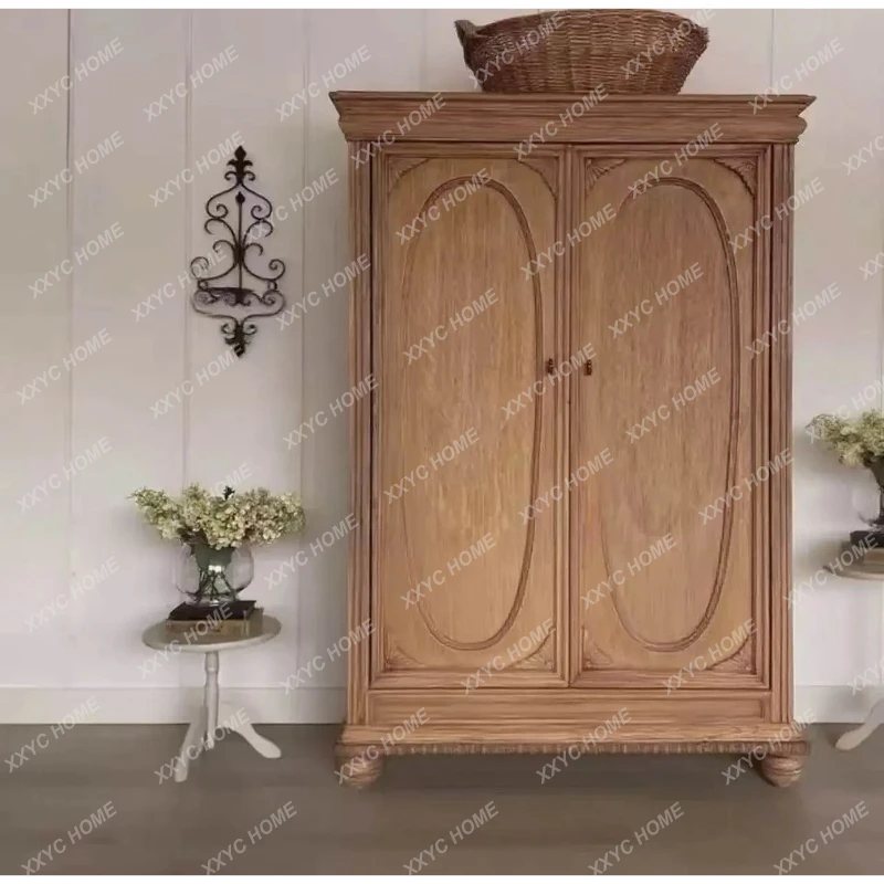 Q vintage solid wood side-by-side door wardrobe children's storage cabinet carved vintage wardrobe FT
Q vintage solid wood side-by-side door wardrobe children's storage cabinet carved vintage wardrobe FT