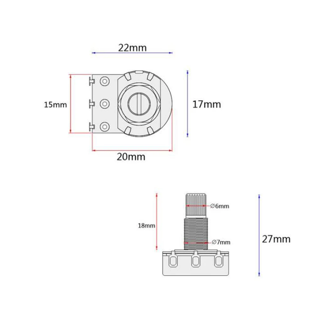 Guitar Amp Potentiometer 20K Audio Taper Mini Control Volume Knobs Plastic Coarse Knurling Split Shaft Solder Lugs
Guitar Amp Potentiometer 20K Audio Taper Mini Control Volume Knobs Plastic Coarse Knurling Split Shaft Solder Lugs