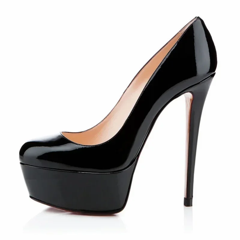 Women Pumps Extremely High Heels 14cm Sexy Patent Leather Woman Wedding Party Shoes Round Toes Platform Stilettos Red Large Size
Women Pumps Extremely High Heels 14cm Sexy Patent Leather Woman Wedding Party Shoes Round Toes Platform Stilettos Red Large Size