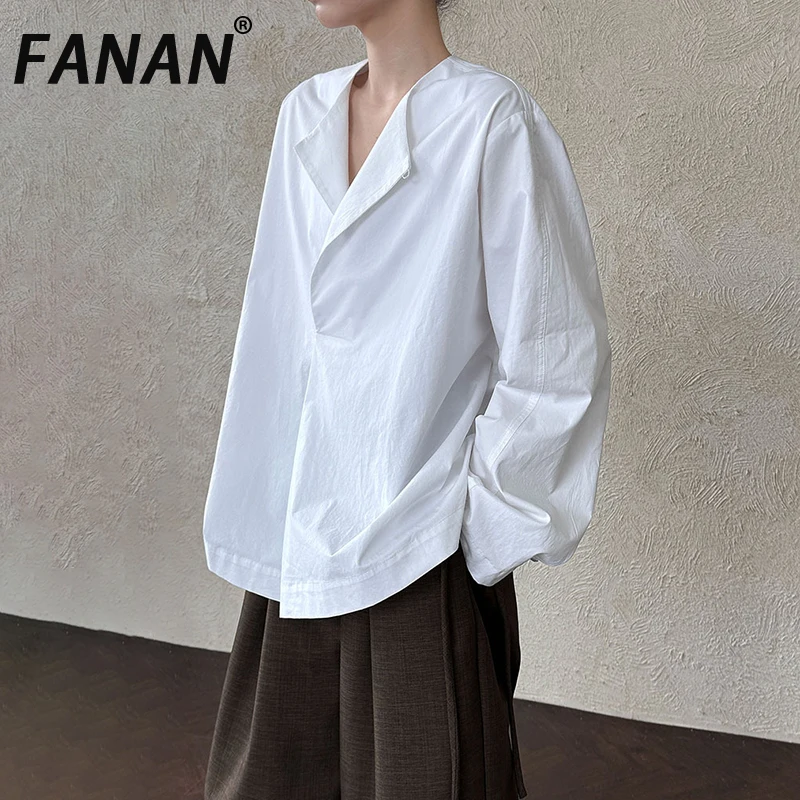 FANAN Elegant Irregular Collar Design Shirts Women's Long Sleeve Office Lady Loose Blouses Solid Minimalism Tops 2025 Autumn New
FANAN Elegant Irregular Collar Design Shirts Women's Long Sleeve Office Lady Loose Blouses Solid Minimalism Tops 2025 Autumn New