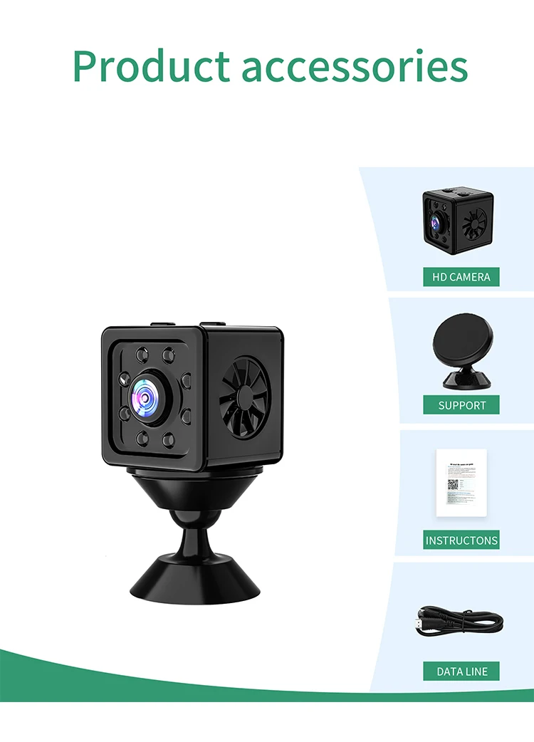 WIFI HD Mini WiFi IP Camera For Home Security With Sleep Standby Infrared Home Wireless Remote Network Camera
WIFI HD Mini WiFi IP Camera For Home Security With Sleep Standby Infrared Home Wireless Remote Network Camera