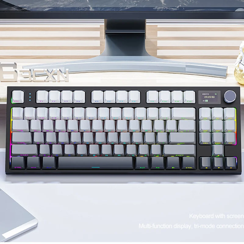 Беспроводная механическая клавиатура Attack Shark K86 Tri Mode RGB Bluetooth, оснащенная экраном дисплея, киберспортивные игры, офисный подарок
Беспроводная механическая клавиатура Attack Shark K86 Tri Mode RGB Bluetooth, оснащенная экраном дисплея, киберспортивные игры, офисный подарок