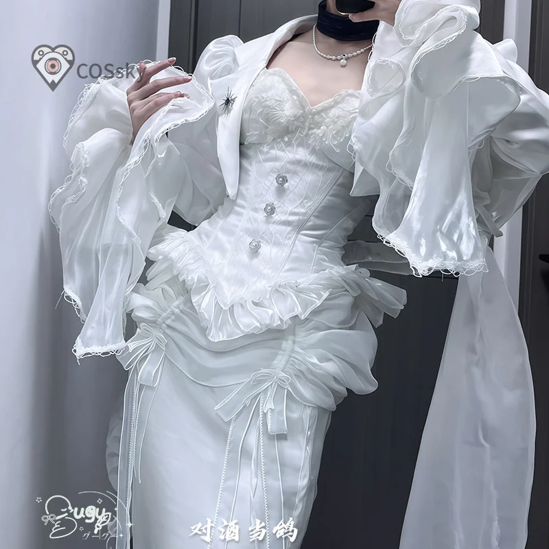 Game Arknights Theresa Cosplay Costume Women elegant white long dress props accessories wig Halloween party new Theresa uniform
Game Arknights Theresa Cosplay Costume Women elegant white long dress props accessories wig Halloween party new Theresa uniform