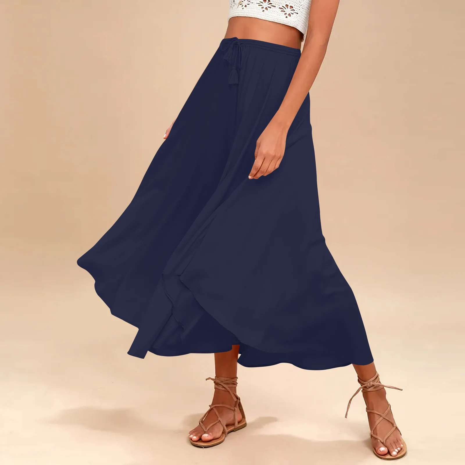 Solid Color Skirts For Women New Women'S Fashion High Waist Bohemian Maxi Dress Casual Long Skirt Flowing Beach Skirt Jupe
Solid Color Skirts For Women New Women'S Fashion High Waist Bohemian Maxi Dress Casual Long Skirt Flowing Beach Skirt Jupe