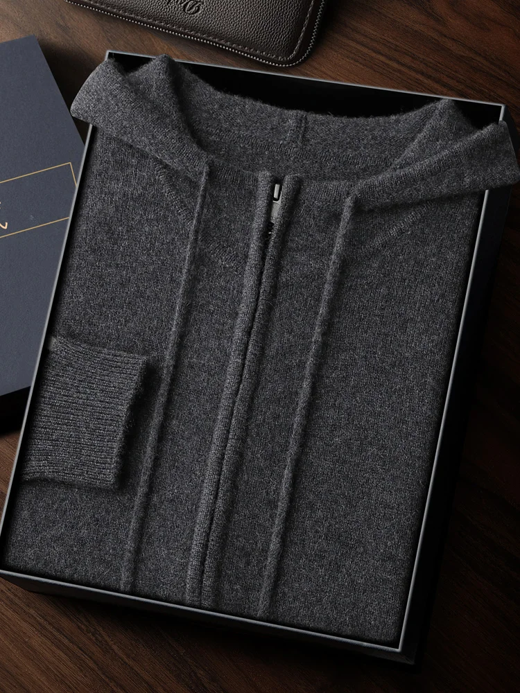 Простой высококачественный повседневный аккуратный стильный кардиган с капюшоном, свитер, осень-зима, 100% кашемир, мужская мягкая теплая трикотажная одежда, топы
Простой высококачественный повседневный аккуратный стильный кардиган с капюшоном, свитер, осень-зима, 100% кашемир, мужская мягкая теплая трикотажная одежда, топы