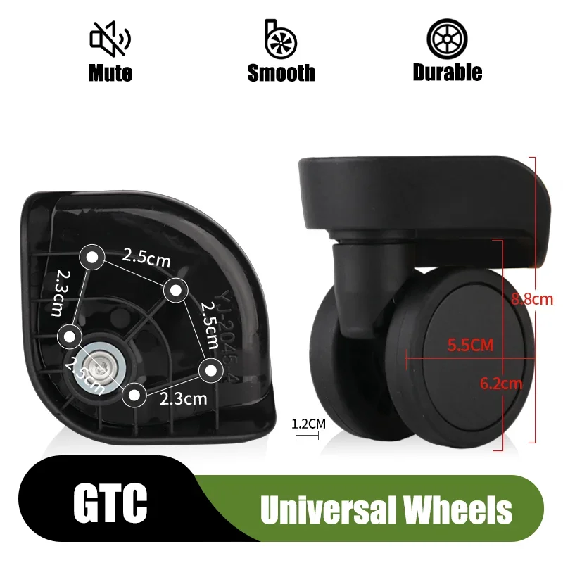 For YJ-2045 Suitcase Replacement Wheels—Durable 360° Silent Swivel Wheels Suitcase Repair Shock-Absorbing Swivel Wheels
For YJ-2045 Suitcase Replacement Wheels—Durable 360° Silent Swivel Wheels Suitcase Repair Shock-Absorbing Swivel Wheels