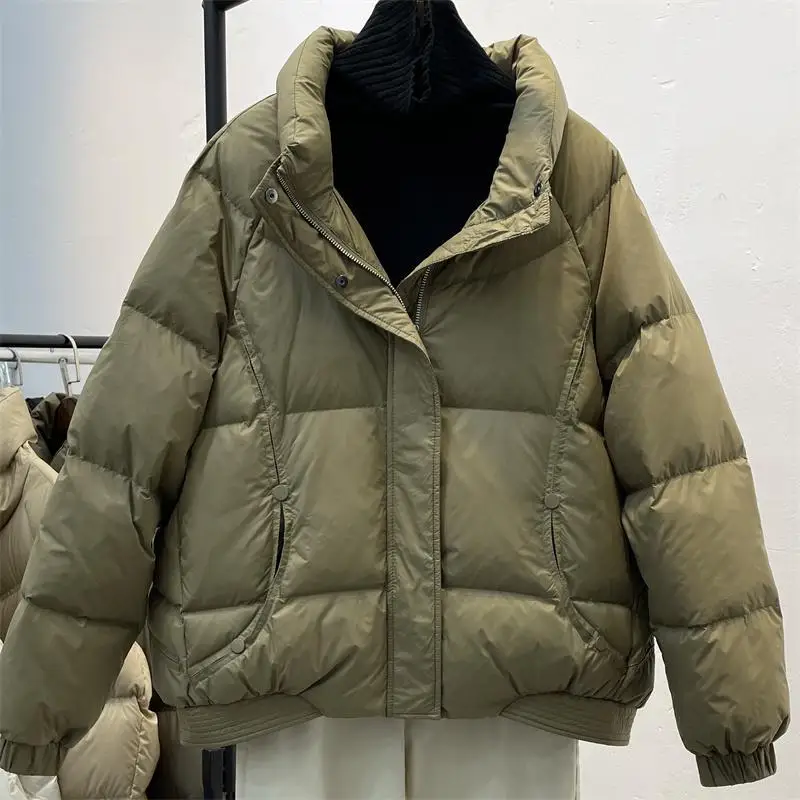 Белая женская зимняя куртка Du down ort Puffer Jaet, верхняя одежда с воротником-стойкой, модное корейское теплое пальто
Белая женская зимняя куртка Du down ort Puffer Jaet, верхняя одежда с воротником-стойкой, модное корейское теплое пальто