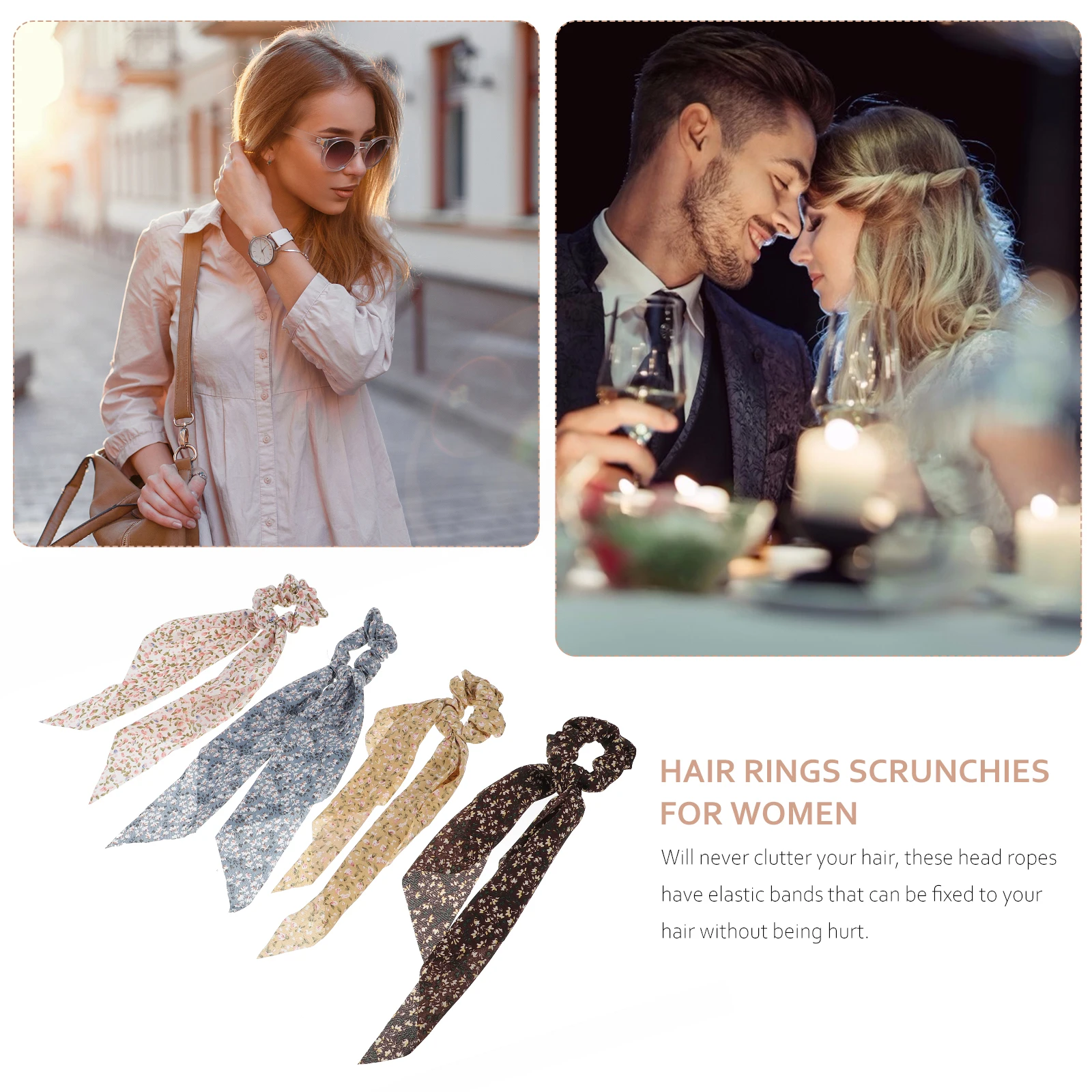 4pcs Accessories Women Elastic Scrunchies Hair Rings R om Color Durable Non Staining Matching Parties Hair Ropes 
4pcs Accessories Women Elastic Scrunchies Hair Rings R om Color Durable Non Staining Matching Parties Hair Ropes