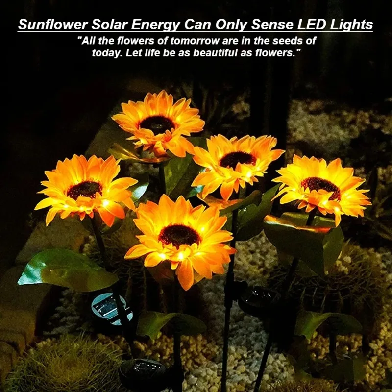 Simulation Solar Sunflower Intelligent Induction with LED Lights Waterproof Patio Wedding Thanksgiving Decoration Flower Lights
Simulation Solar Sunflower Intelligent Induction with LED Lights Waterproof Patio Wedding Thanksgiving Decoration Flower Lights
