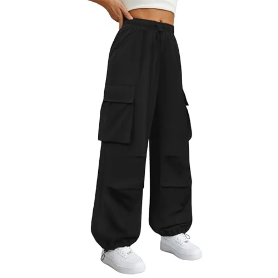 COPYLEAF Parachute Cargo Pants Women Elastic Waisted Quick Dry Lightweight Baggy Hiking Pants with Pockets Water Resistant
COPYLEAF Parachute Cargo Pants Women Elastic Waisted Quick Dry Lightweight Baggy Hiking Pants with Pockets Water Resistant
