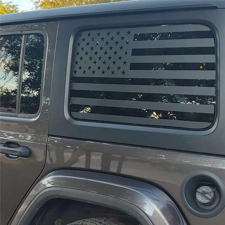 2x Rear Window Decal - American Flag Sticker for 07-17 Jeep Wrangler JK JKU 4-Door
2x Rear Window Decal - American Flag Sticker for 07-17 Jeep Wrangler JK JKU 4-Door