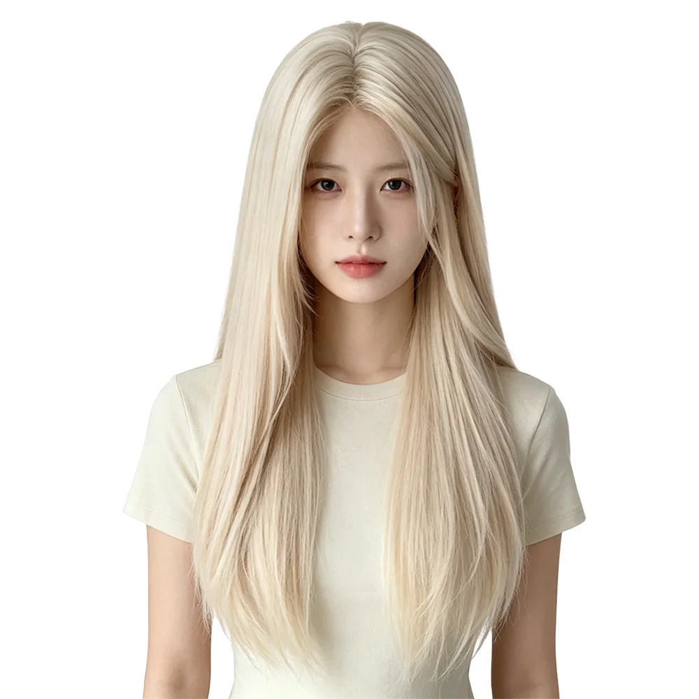 Natural Platinum Blonde Long Straight Wig T Part Lace Women's Wig Soft Protein Fiber Glueless Synthetic Hair For Daily Cosplay
Natural Platinum Blonde Long Straight Wig T Part Lace Women's Wig Soft Protein Fiber Glueless Synthetic Hair For Daily Cosplay