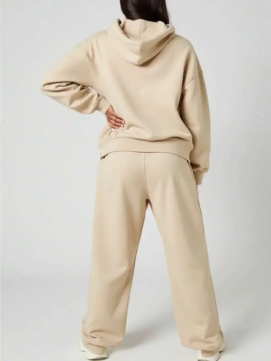 Plus Size Women Hoodie And Loose Sweatpants Set Apricot Sportswear For Gym Fitness Outdoor
Plus Size Women Hoodie And Loose Sweatpants Set Apricot Sportswear For Gym Fitness Outdoor