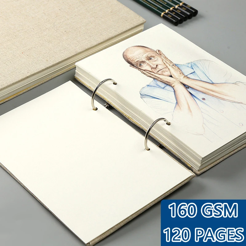 Retro Spiral Sketchbook Linen Hardcover 120 Pages 160GSM Refillable Notebook for Art Drwaing Stationery School Supplies
Retro Spiral Sketchbook Linen Hardcover 120 Pages 160GSM Refillable Notebook for Art Drwaing Stationery School Supplies