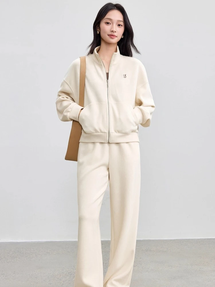 SENTUBILA Women's Lazy Pant Sets 2025 Winter Casual Stand Collar Long Sleeve Top & Elastic Waist Straight Leg Pant 154ZC3342
SENTUBILA Women's Lazy Pant Sets 2025 Winter Casual Stand Collar Long Sleeve Top & Elastic Waist Straight Leg Pant 154ZC3342