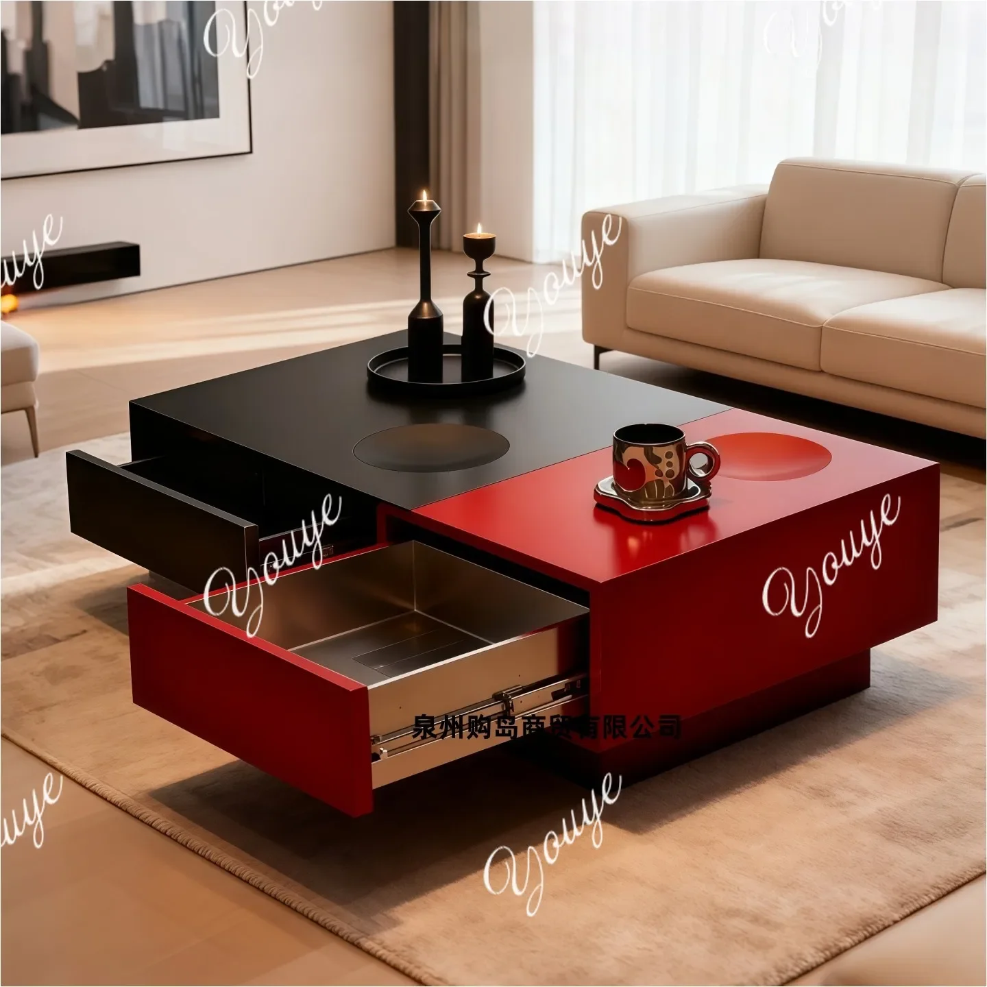 Vv I Modern Simple Color-blocking Home Lacquered Coffee Table Rectangular Combination Solid Wood Living Room Table Small Apartme
Vv I Modern Simple Color-blocking Home Lacquered Coffee Table Rectangular Combination Solid Wood Living Room Table Small Apartme