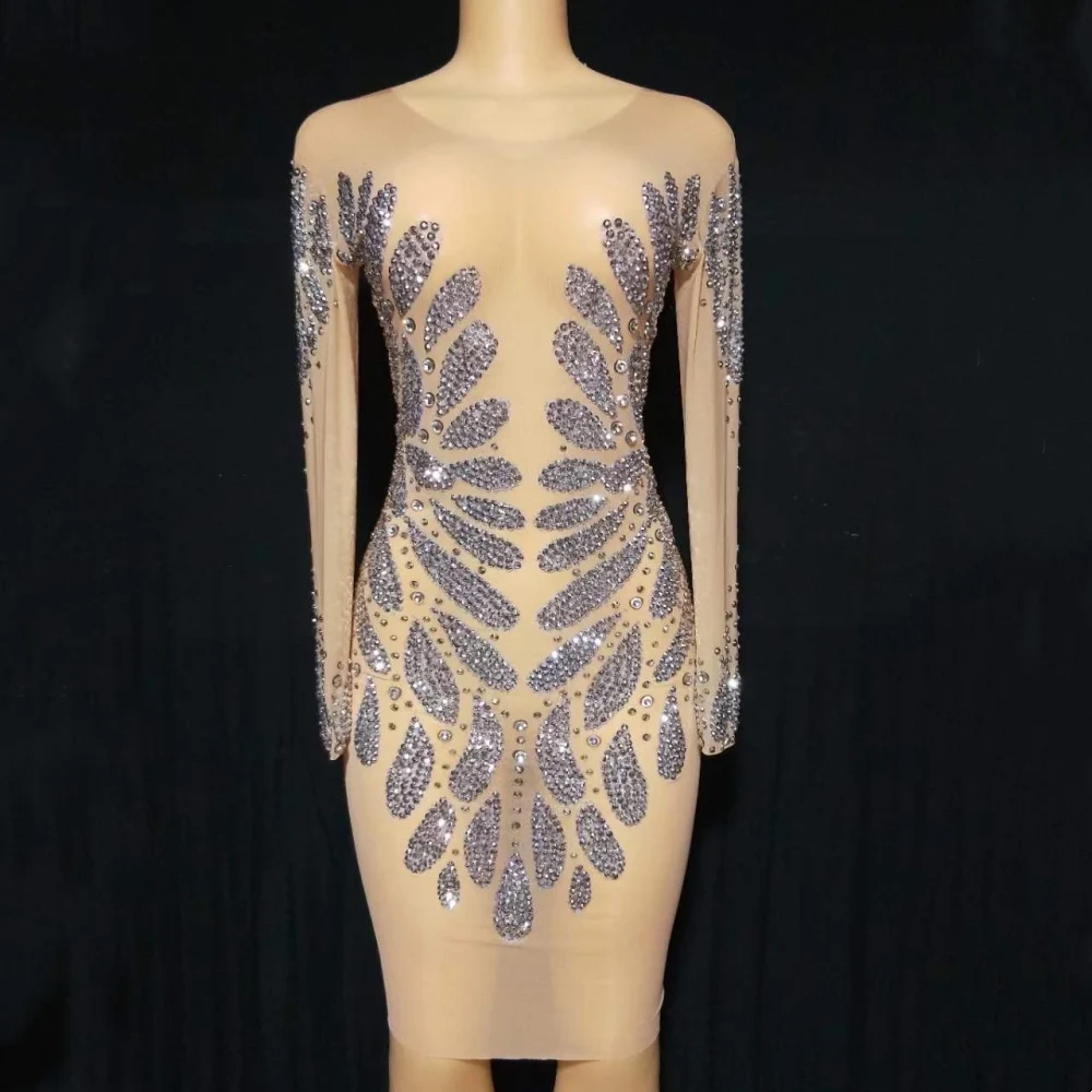 Women Long Sleeve Sparkly Rhinestone Party Dress Birthday Queen Outfit Futuristic Carneval Evening Stage Wear
Women Long Sleeve Sparkly Rhinestone Party Dress Birthday Queen Outfit Futuristic Carneval Evening Stage Wear