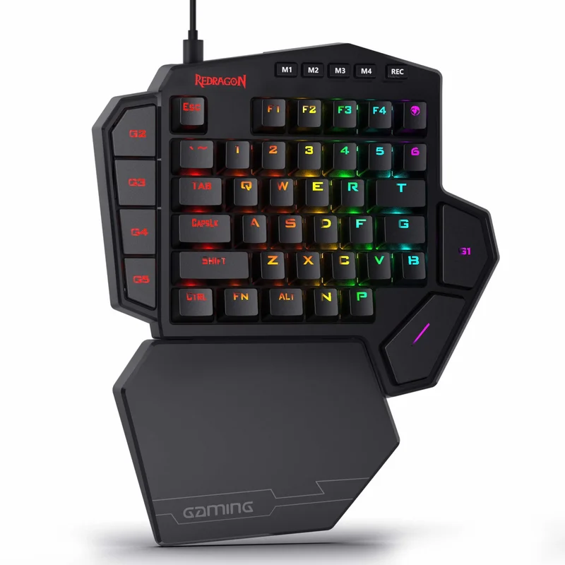 Redragon K585 DITI One-Handed RGB Mechanical Gaming Keyboard,Wrist Rest 42 Keys Type-C Professional Gaming Keypad Hot-Swappable
Redragon K585 DITI One-Handed RGB Mechanical Gaming Keyboard,Wrist Rest 42 Keys Type-C Professional Gaming Keypad Hot-Swappable