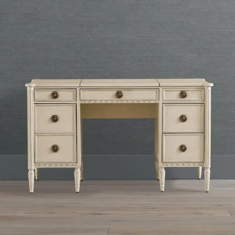 French Country Style Vintage Wooden Vanity Desk with 7 Drawers Dresser Makeup Vanity Table for Bedroom
French Country Style Vintage Wooden Vanity Desk with 7 Drawers Dresser Makeup Vanity Table for Bedroom