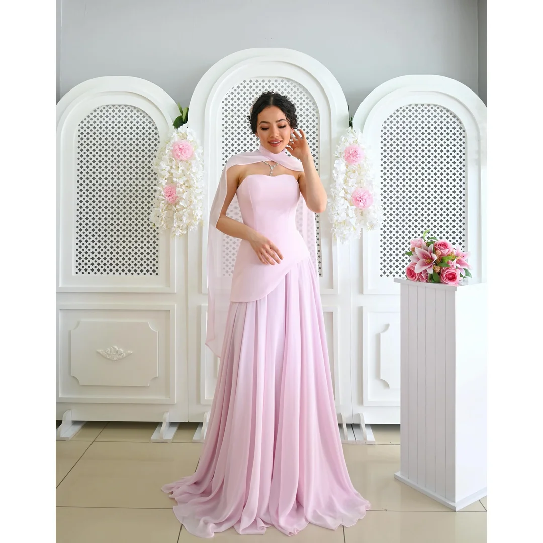 Pink Dubai Evening Dresses Luxury Women's Elegant Party Dress Line A Sleeveless Wedding Dresses for Special Occasions Customized
Pink Dubai Evening Dresses Luxury Women's Elegant Party Dress Line A Sleeveless Wedding Dresses for Special Occasions Customized