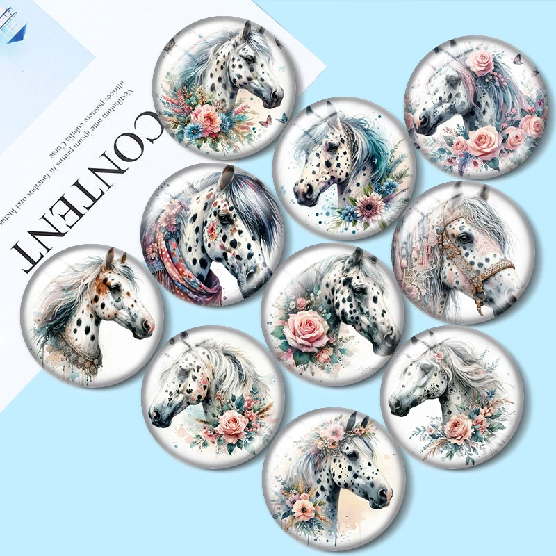 Appaloosa Horse for jewelry production 12mm/25mm/30mm Round photo glass cabochon demo flat backMaking findings
Appaloosa Horse for jewelry production 12mm/25mm/30mm Round photo glass cabochon demo flat backMaking findings
