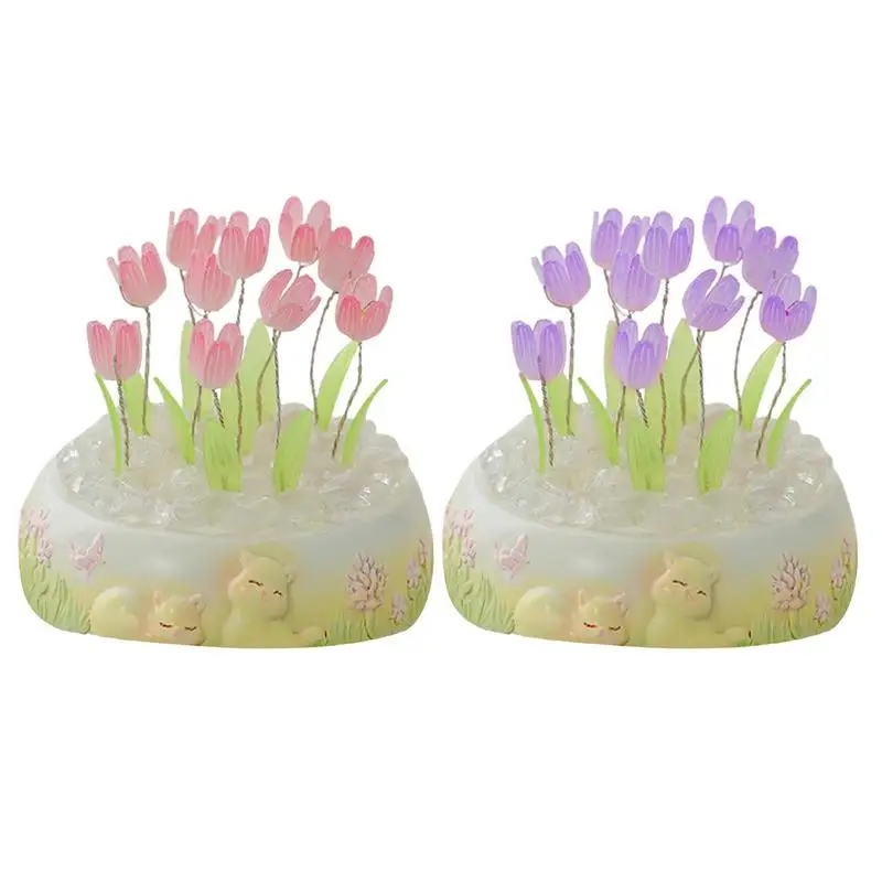 Tulip Night Light LED Handmade Flower Lamp With Simulation Tulip Flowers Decorative Table Lamp Ornaments For Home Office Party
Tulip Night Light LED Handmade Flower Lamp With Simulation Tulip Flowers Decorative Table Lamp Ornaments For Home Office Party
