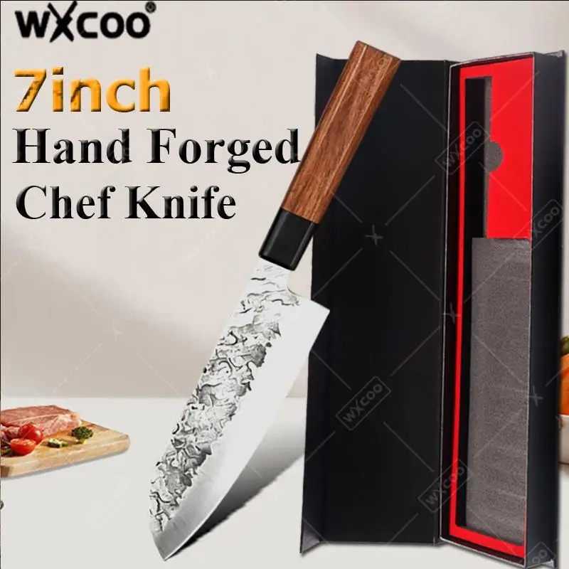 WXCOO Handforged Kitchen VG10 steel Meat Cleaver Japanese Chef Knife Stainless Steel Professional Kitchen Knife with Box
WXCOO Handforged Kitchen VG10 steel Meat Cleaver Japanese Chef Knife Stainless Steel Professional Kitchen Knife with Box
