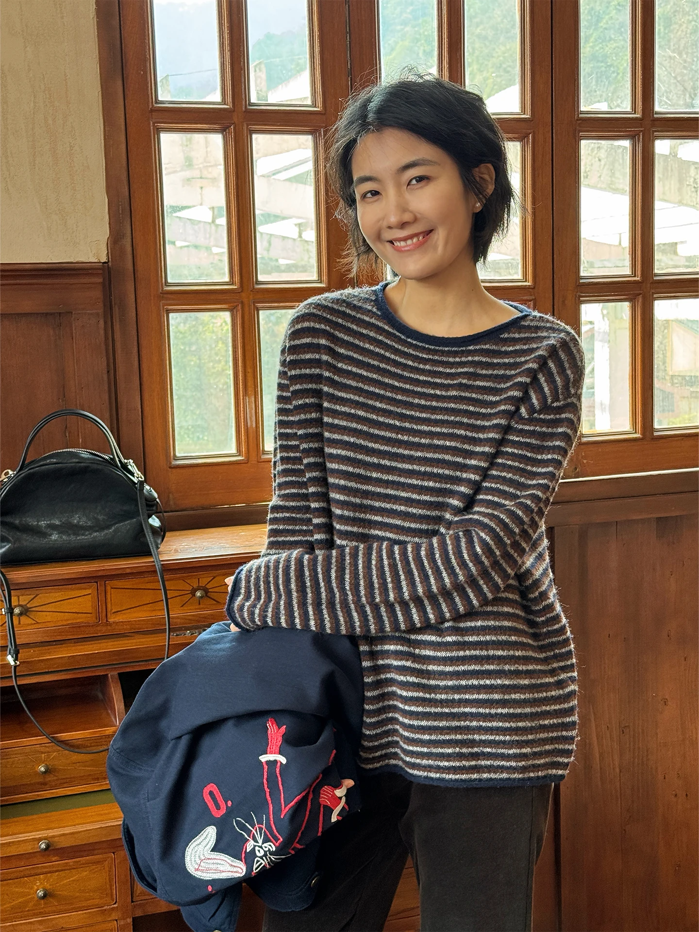 Langqing Woolen Knitted Sweater Striped Loose Long Sve Women's Faion Soft Warm Spring New Sle Inner Wear Base irt
Langqing Woolen Knitted Sweater Striped Loose Long Sve Women's Faion Soft Warm Spring New Sle Inner Wear Base irt