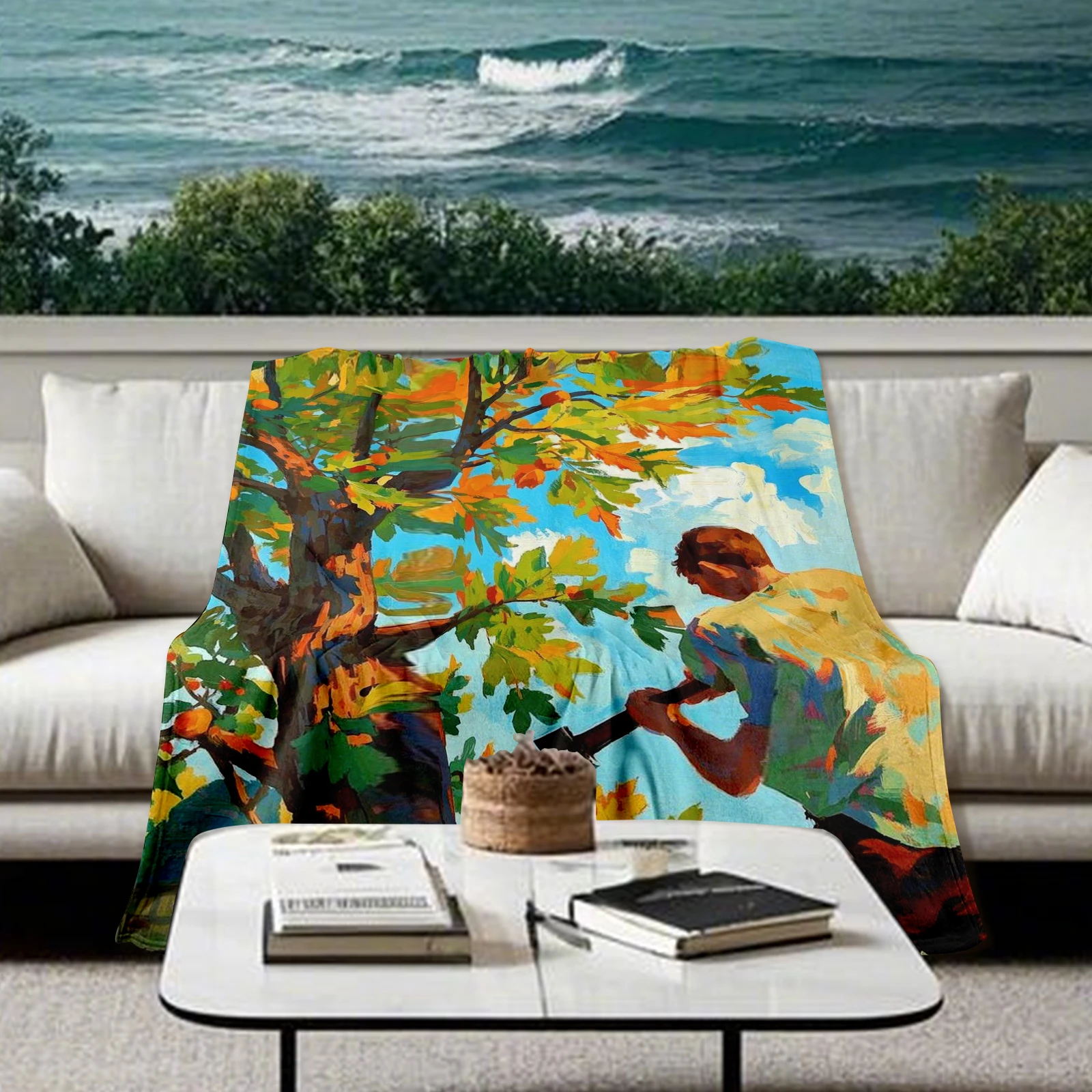Soft Watercolor Oak Tree Blanket Enhances Home Ambiance With Its Gentle And Natural Look
Soft Watercolor Oak Tree Blanket Enhances Home Ambiance With Its Gentle And Natural Look