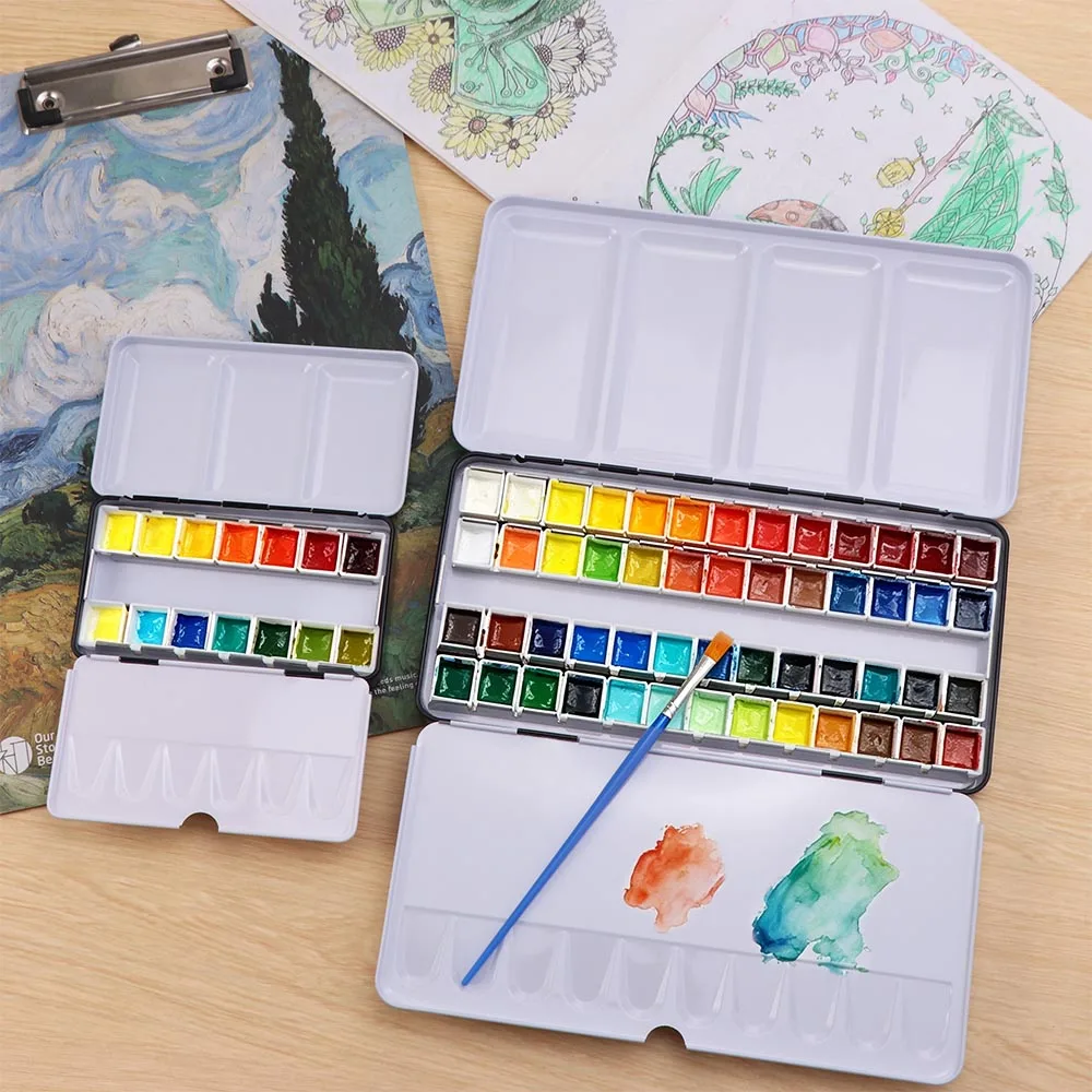 Art Supplies 12/24/52 Grid Empty Watercolor Palette Metal Thicken Empty Paint Case Rectangular Watercolor Tin Palette
Art Supplies 12/24/52 Grid Empty Watercolor Palette Metal Thicken Empty Paint Case Rectangular Watercolor Tin Palette