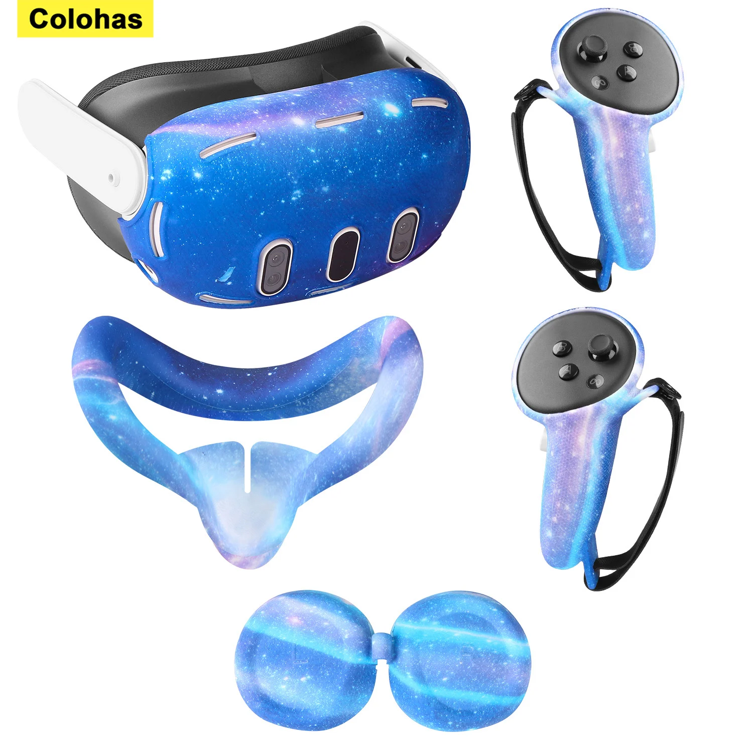 Colohas Silicone Protective Cover For Meta Quest 3 Controller Case VR Headset Grip Protector for Metal 3 VR Headset Accessories
Colohas Silicone Protective Cover For Meta Quest 3 Controller Case VR Headset Grip Protector for Metal 3 VR Headset Accessories
