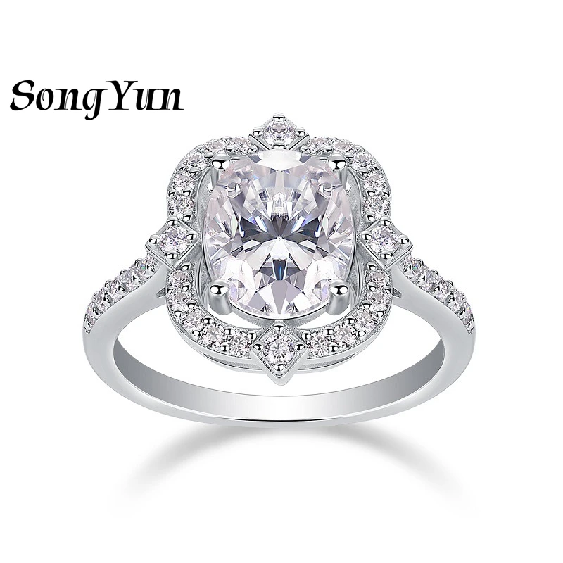 SONGYUN Brand Jewelry 925 Sterling Silver Ring Brilliant Moissanite Chic Ring Women 18K Gold Plated SYT Patent Fine Jewellery
SONGYUN Brand Jewelry 925 Sterling Silver Ring Brilliant Moissanite Chic Ring Women 18K Gold Plated SYT Patent Fine Jewellery
