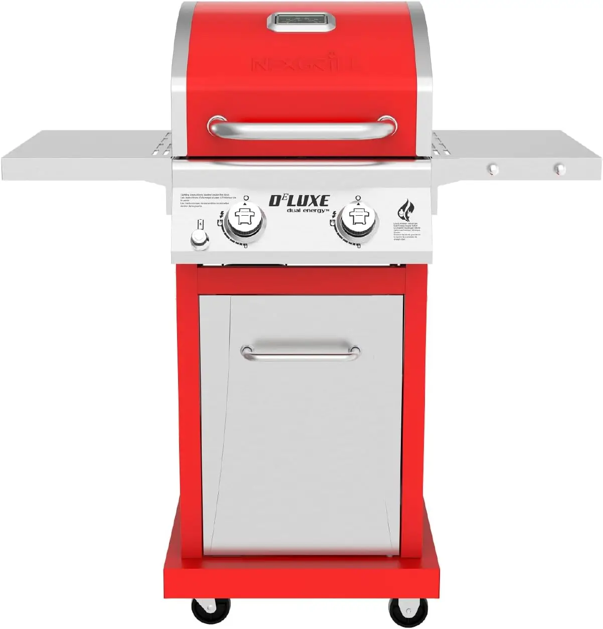 Deluxe 2-Burner Gas Grill with 401 SQ In Grate, 28000 BTUs, Stainless Steel Control Panel & Foldable Side Table,
Deluxe 2-Burner Gas Grill with 401 SQ In Grate, 28000 BTUs, Stainless Steel Control Panel & Foldable Side Table,