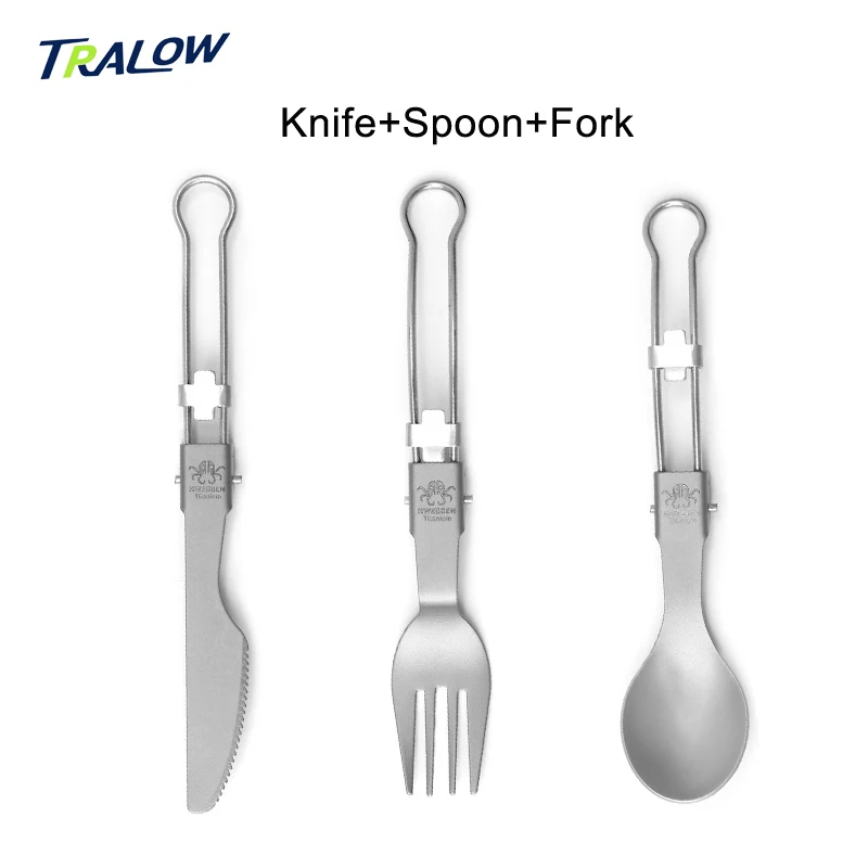 TRALOW Pure Titanium Folding Tableware Set Foldable Portable Knives Forks Spoons for Outdoor Camping Picnicking Travel Hiking
TRALOW Pure Titanium Folding Tableware Set Foldable Portable Knives Forks Spoons for Outdoor Camping Picnicking Travel Hiking