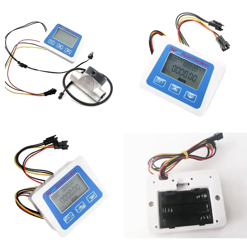Water Flow Totalizer and Flow Rate Meter with Digital LCD Display + G1/2" Hall Effect Liquid Water Flowmeter
Water Flow Totalizer and Flow Rate Meter with Digital LCD Display + G1/2" Hall Effect Liquid Water Flowmeter