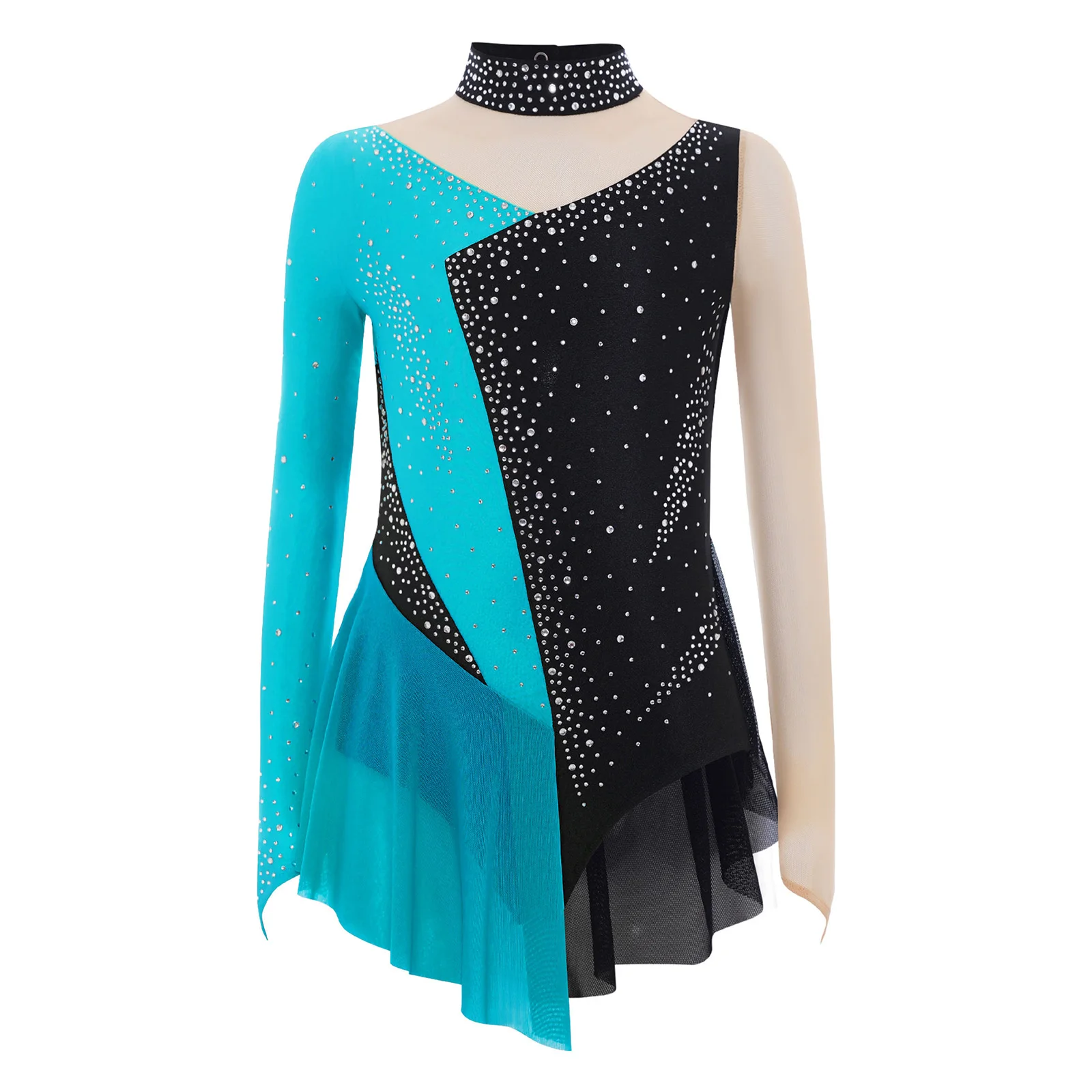 Kids Girls Rhythmic Gymnastics Figure Skating Dress Sparkly Rhinestone Sheer Mesh Patchwork Long Sleeve Dance Leotard Bodysuit
Kids Girls Rhythmic Gymnastics Figure Skating Dress Sparkly Rhinestone Sheer Mesh Patchwork Long Sleeve Dance Leotard Bodysuit