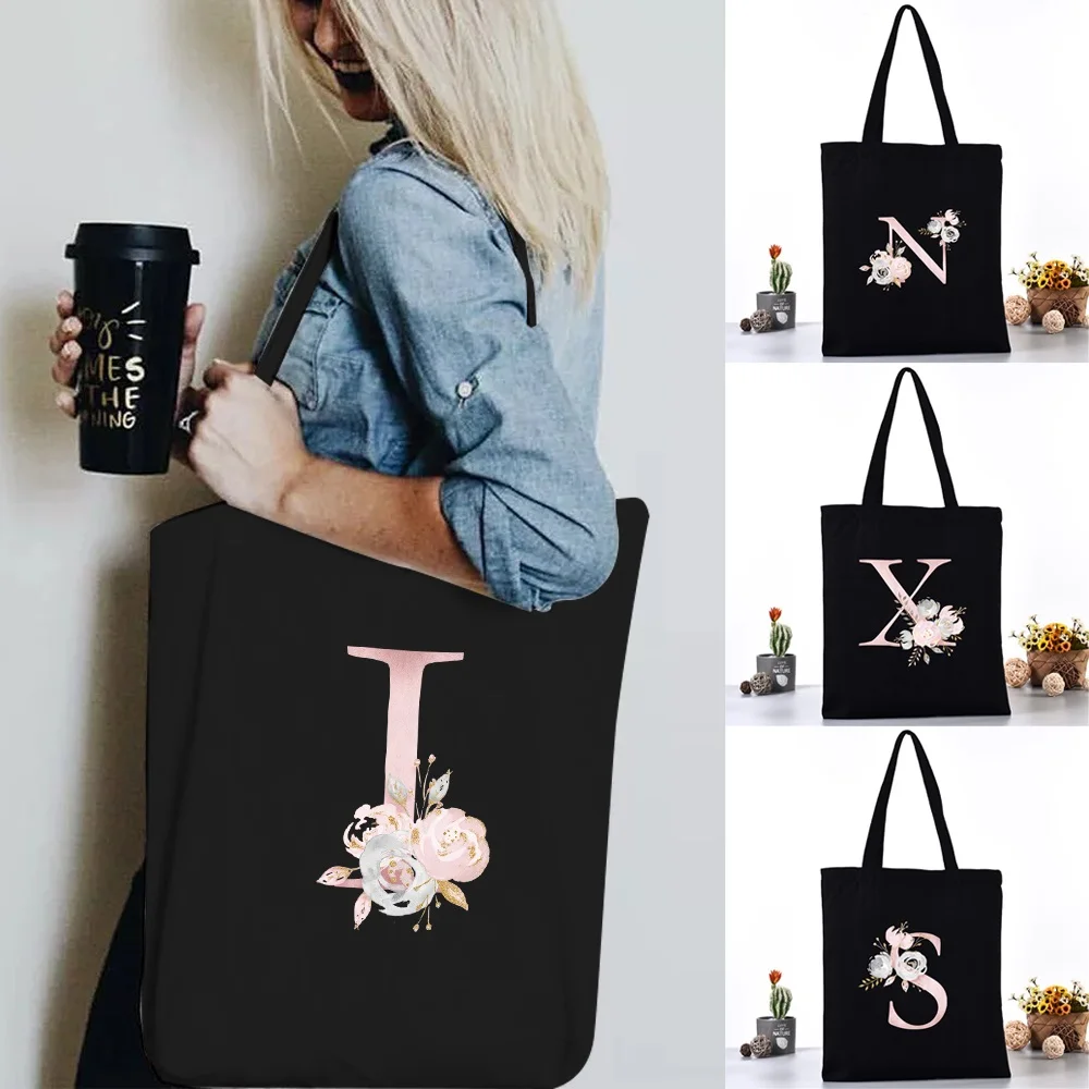 Women Canvas Shoulder Bag Reusable Shopping Bags Ladies Pink Flower Printing Handbags Casual Tote Grocery Storage Bag for Girls
Women Canvas Shoulder Bag Reusable Shopping Bags Ladies Pink Flower Printing Handbags Casual Tote Grocery Storage Bag for Girls