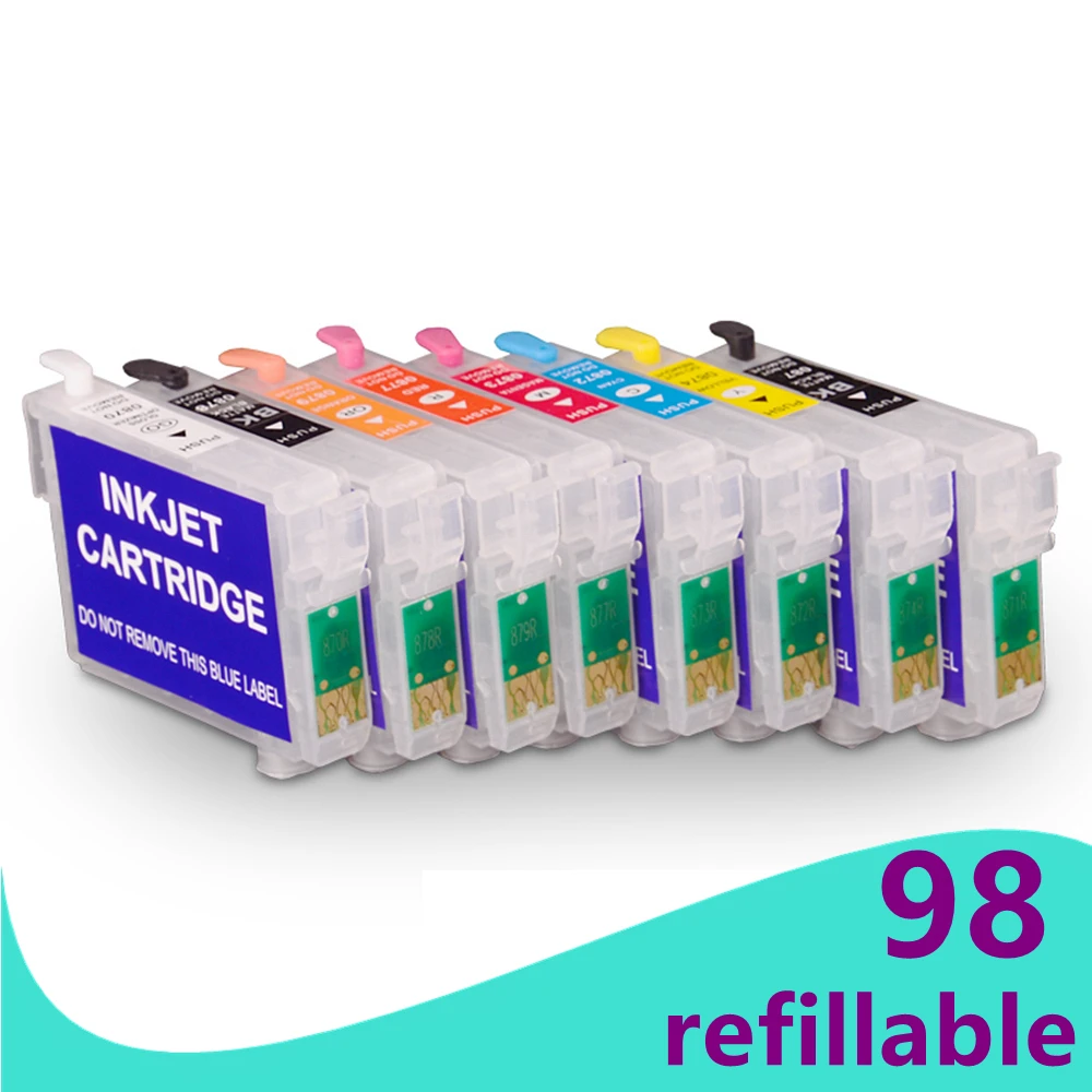 Пустой сменный картридж с чернилами, 8 цветов, картридж Epson 87, для Epson Stylus Photo R1900 1900 T0870 T0879
Пустой сменный картридж с чернилами, 8 цветов, картридж Epson 87, для Epson Stylus Photo R1900 1900 T0870 T0879