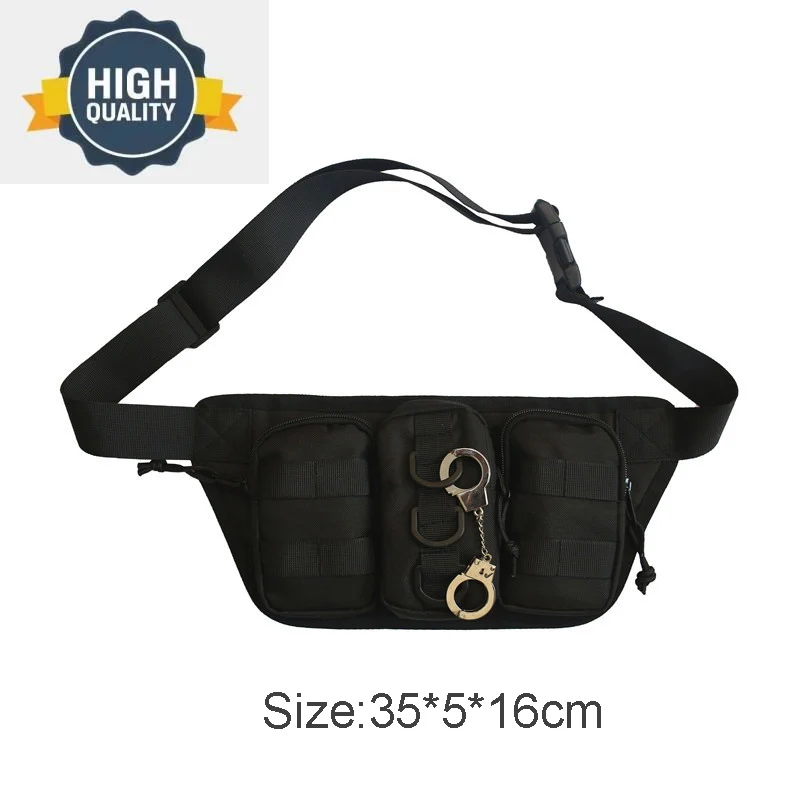 Bag Oxford Chest For Man Waist Casual Black Man's With Handcuffs Pendant Fashion Zipper Pocket
Bag Oxford Chest For Man Waist Casual Black Man's With Handcuffs Pendant Fashion Zipper Pocket