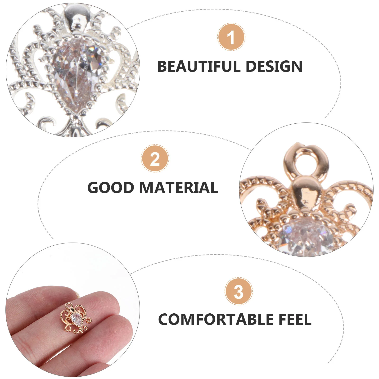 4 Pcs Copper Pendant DIY Material Alloy Zircon Creative Shape Jewelry Making Bracelet Necklace Accessory
4 Pcs Copper Pendant DIY Material Alloy Zircon Creative Shape Jewelry Making Bracelet Necklace Accessory