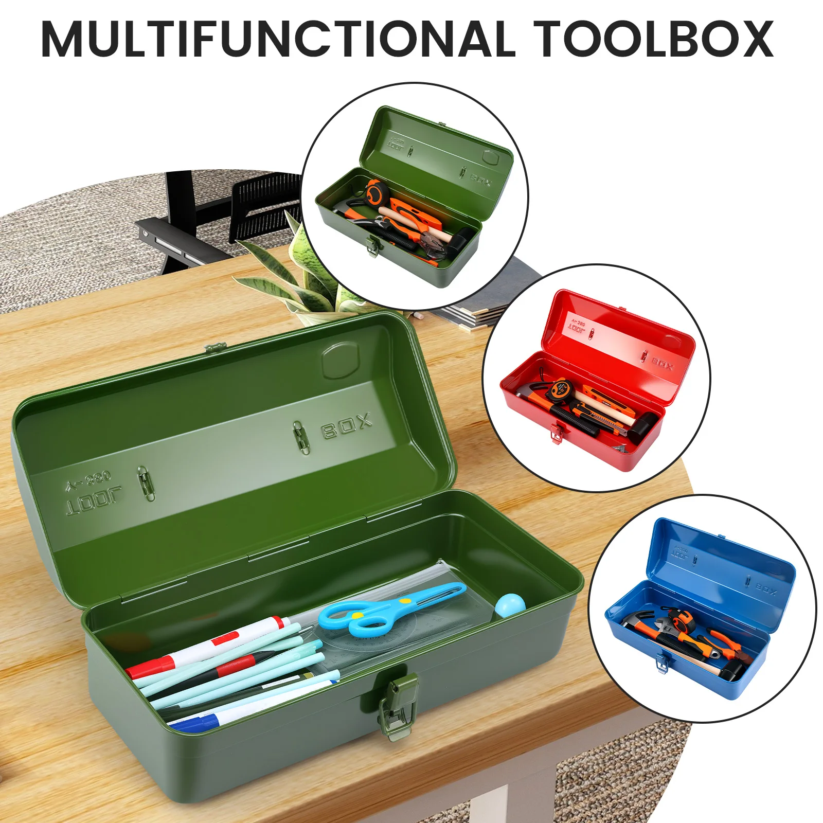 Multifunctional Metal Tool Storage Box Portable Thickened Toolbox with Lid Locking Organiser Box Household Sturdy and Durable
Multifunctional Metal Tool Storage Box Portable Thickened Toolbox with Lid Locking Organiser Box Household Sturdy and Durable