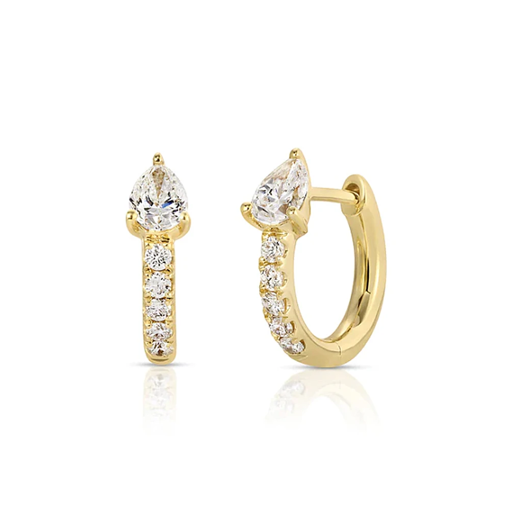 925 Sterling Silver Classic Earrings Design Pear-shaped Zircon Ins Style Simple and Versatile Hoop Earring Pendientes
925 Sterling Silver Classic Earrings Design Pear-shaped Zircon Ins Style Simple and Versatile Hoop Earring Pendientes