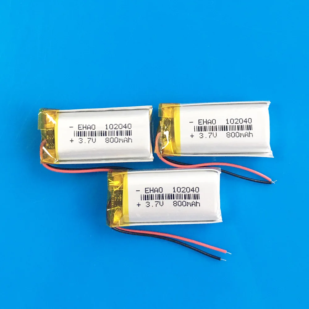 3 x PCS 102040 3.7V 800mAh Lipo Rechargeable Battery for GPS DVD Bluetooth Recorder Speaker Camera Massager
3 x PCS 102040 3.7V 800mAh Lipo Rechargeable Battery for GPS DVD Bluetooth Recorder Speaker Camera Massager