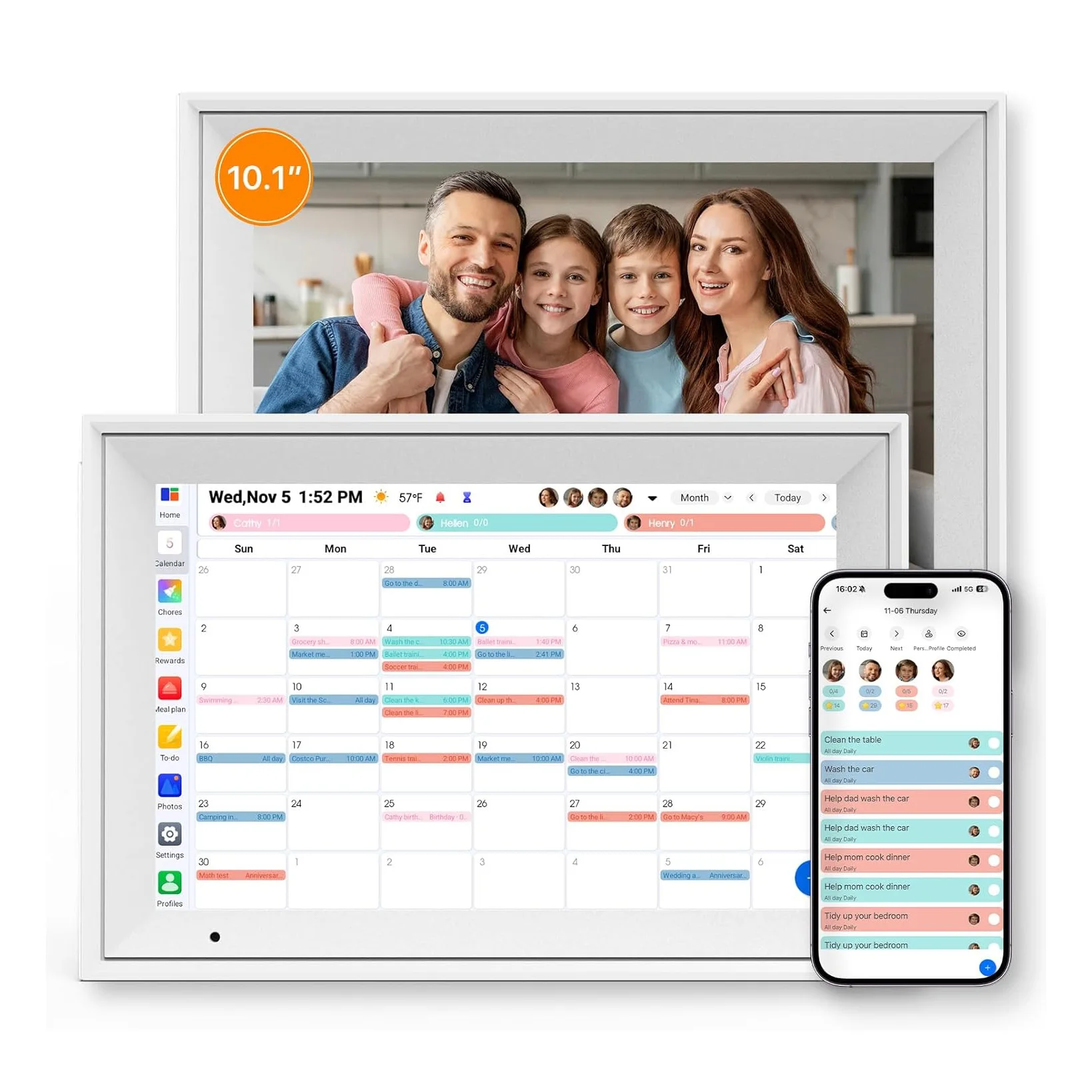 10.1 Inch 32GB WiFi Touch Digital Photo Frame 1280*800P HD Share Photos Smart Digital Calendar Frame For Picture Sharing Cloud
10.1 Inch 32GB WiFi Touch Digital Photo Frame 1280*800P HD Share Photos Smart Digital Calendar Frame For Picture Sharing Cloud