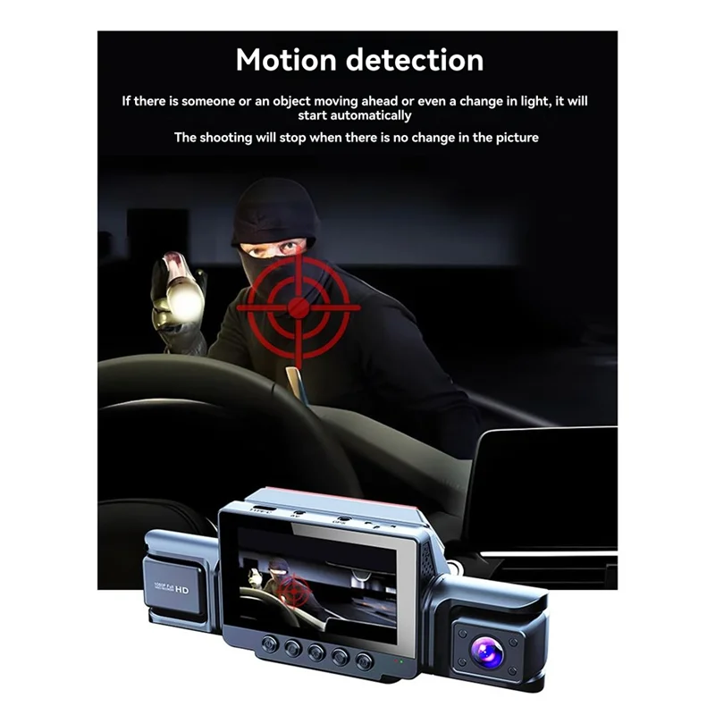 B34B-Rotatable Front Inside 360° Car Dash Cam 4 Channels Video Recorder 1080P Car DVR 4 Lens Rear View Night Vision Black Box
B34B-Rotatable Front Inside 360° Car Dash Cam 4 Channels Video Recorder 1080P Car DVR 4 Lens Rear View Night Vision Black Box