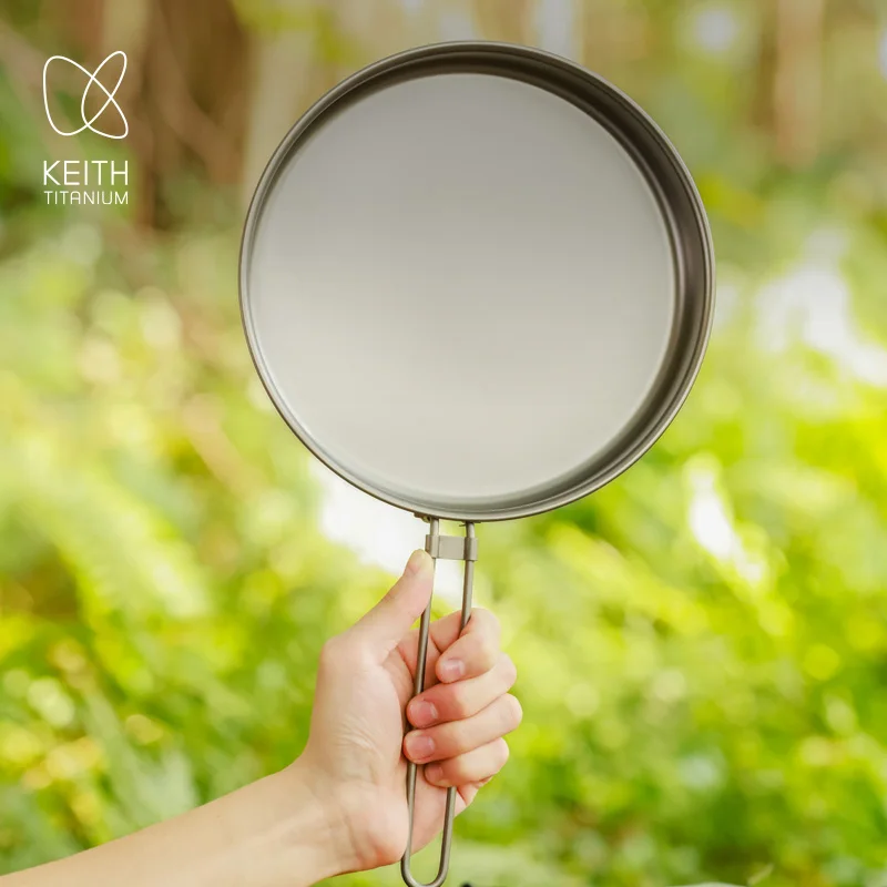 KEITH 1L Pure Titanium Frying Pan Uncoated Foldable Skillet Rust Resistant for Gas Induction Cooker, Outdoor Camping Travel Home
KEITH 1L Pure Titanium Frying Pan Uncoated Foldable Skillet Rust Resistant for Gas Induction Cooker, Outdoor Camping Travel Home