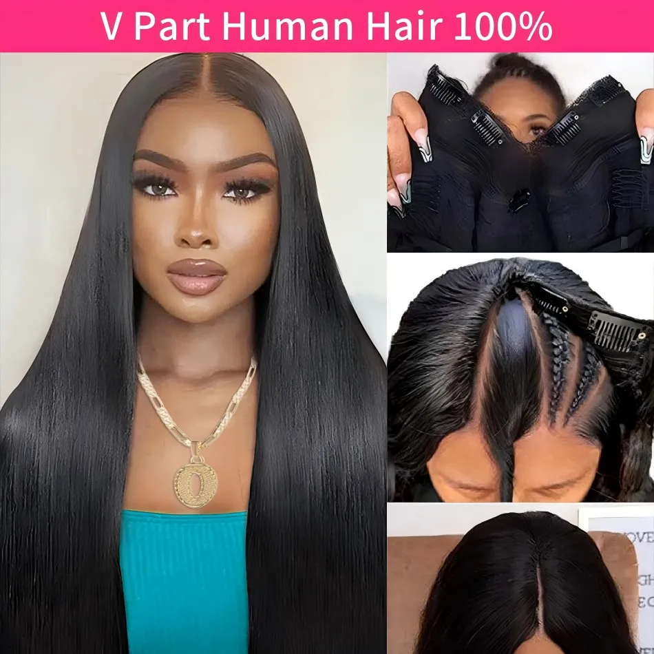 Straight Human Hair Wigs V Part Wig Human Hair Wear And Go Glueless Brazilian Black 100% Human Hair 230 Density 30 Inch No Lace
Straight Human Hair Wigs V Part Wig Human Hair Wear And Go Glueless Brazilian Black 100% Human Hair 230 Density 30 Inch No Lace